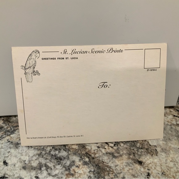 Vintage St Lucia Postcards 2 1990s never used Beach Island travel Souvenir - Picture 5 of 6